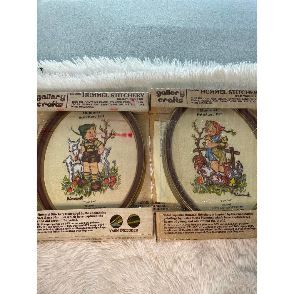 Set of 2 new HUMMEL STITCHERY KITS